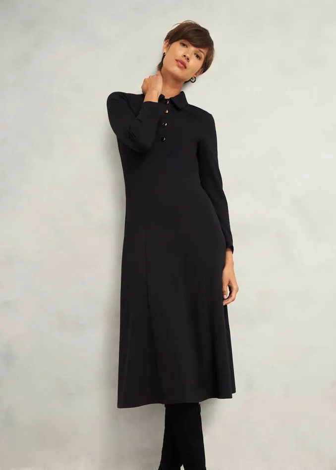 Women Dresses and Jumpsuits Hobbs Scarlett Ponte Dress Hobbs Navy