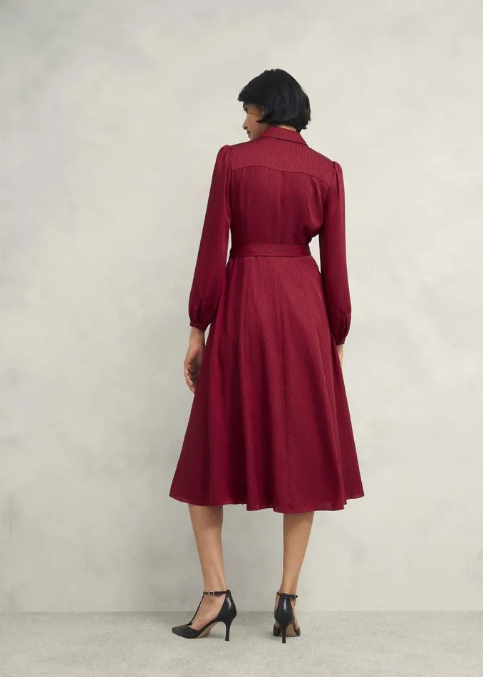 Women Dresses and Jumpsuits Hobbs Yvonne Shirt Dress Red Multi