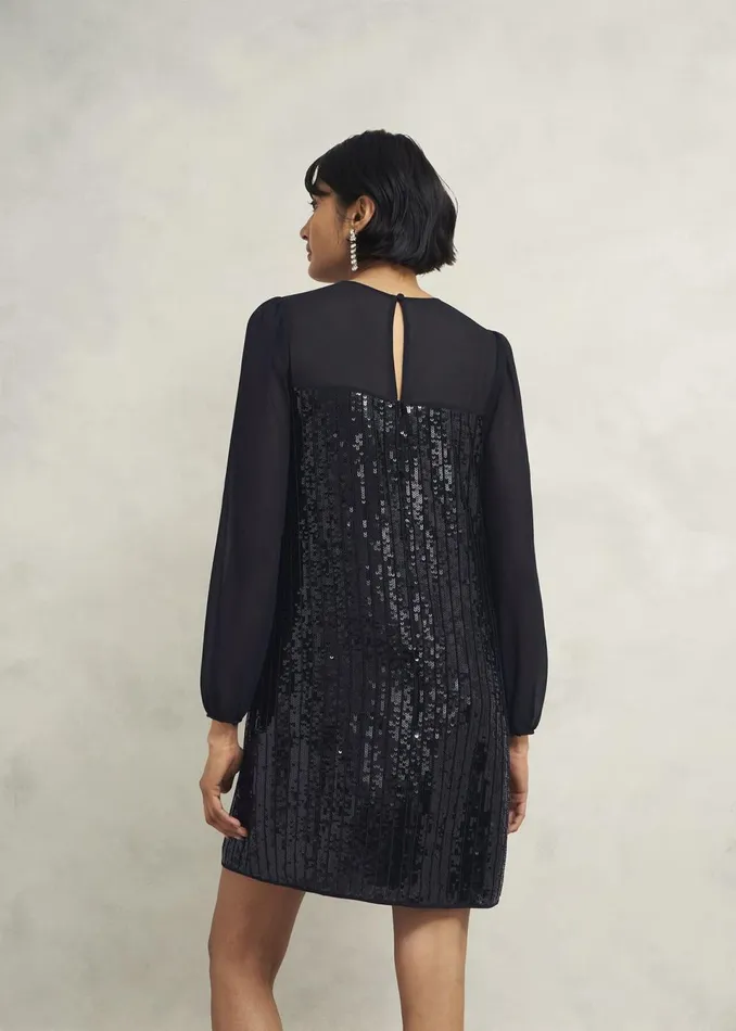Women Dresses and Jumpsuits Hobbs Zariah Sequin Dress Hobbs Black