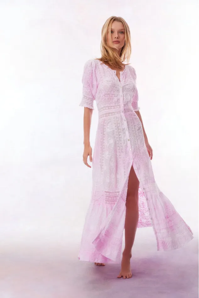 Women Dresses LoveShackFancy Minka Maxi Dress Peony Pink