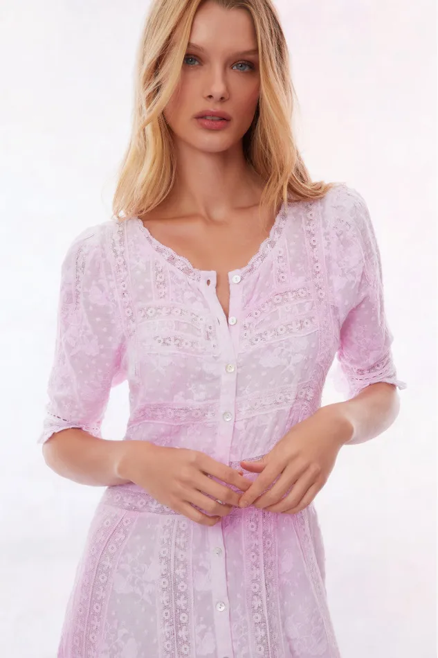 Women Dresses LoveShackFancy Minka Maxi Dress Peony Pink