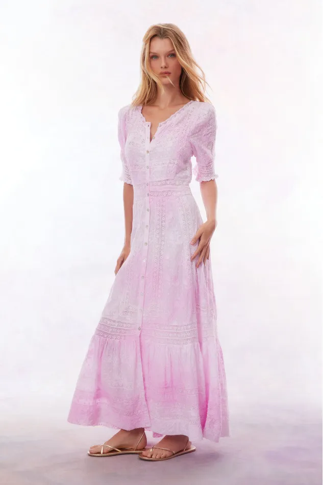 Women Dresses LoveShackFancy Minka Maxi Dress Peony Pink