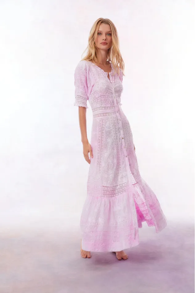 Women Dresses LoveShackFancy Minka Maxi Dress Peony Pink
