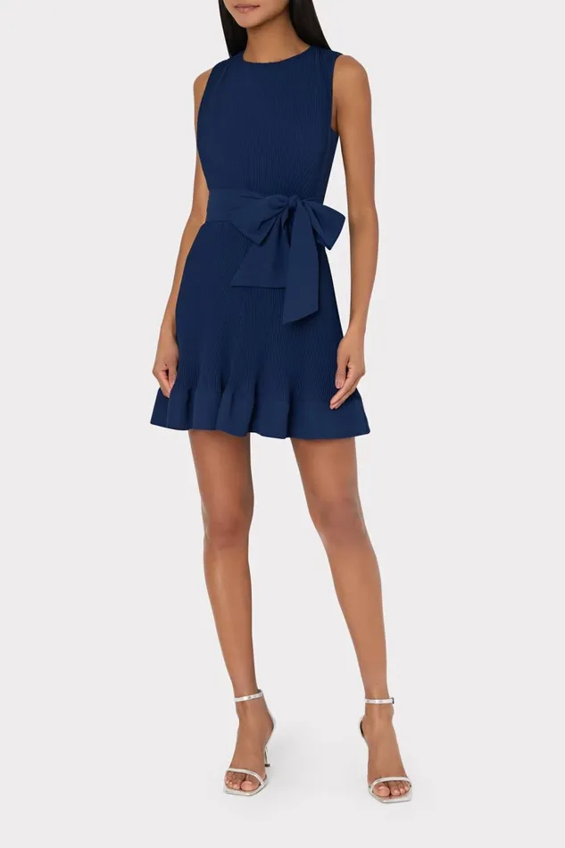 Women Dresses Milly Carreen Pleated Mini Dress Navy Women Dresses Milly Carreen Pleated Mini Dress Navy