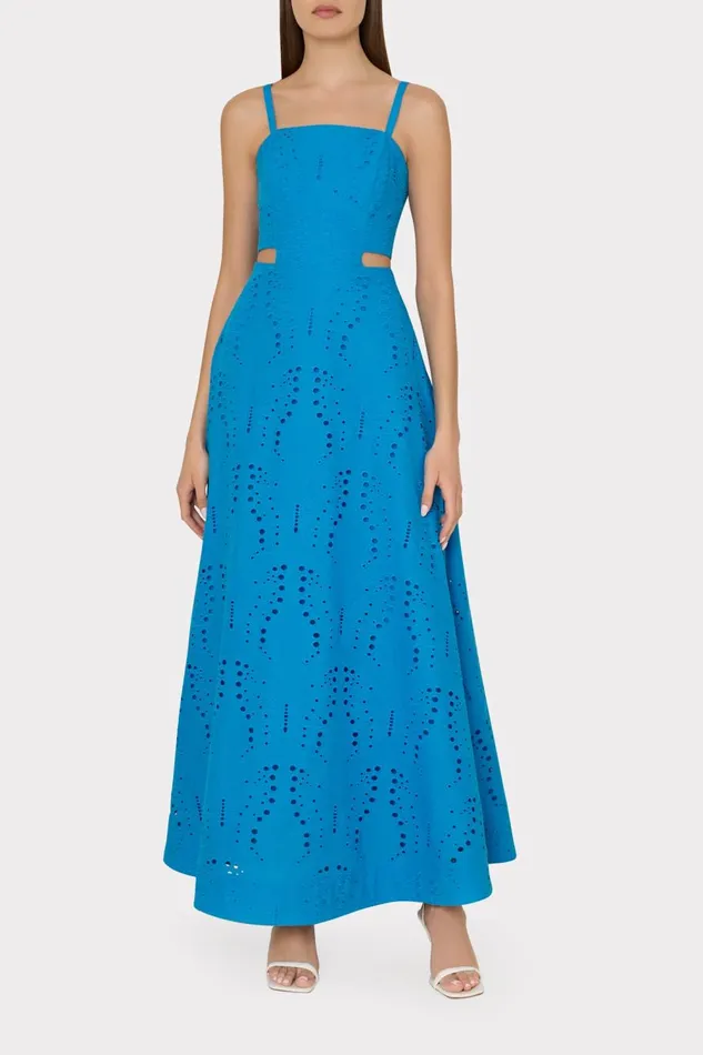 Women Dresses Milly Crosby Butterfly Eyelet Maxi Dress Blue Women Dresses Milly Crosby Butterfly Eyelet Maxi Dress Blue