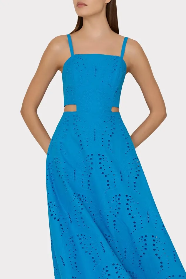 Women Dresses Milly Crosby Butterfly Eyelet Maxi Dress Blue Women Dresses Milly Crosby Butterfly Eyelet Maxi Dress Blue