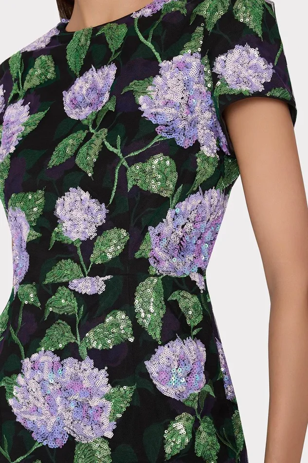 Women Dresses Milly Kyla Printed Sequins Mini Dress Lilac Multi