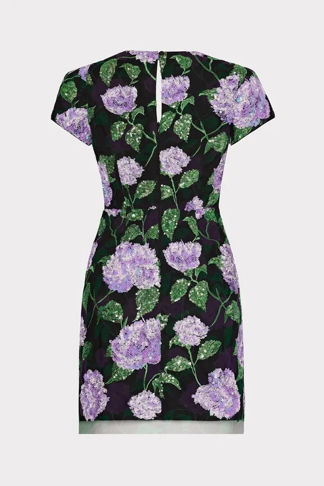 Women Dresses Milly Kyla Printed Sequins Mini Dress Lilac Multi