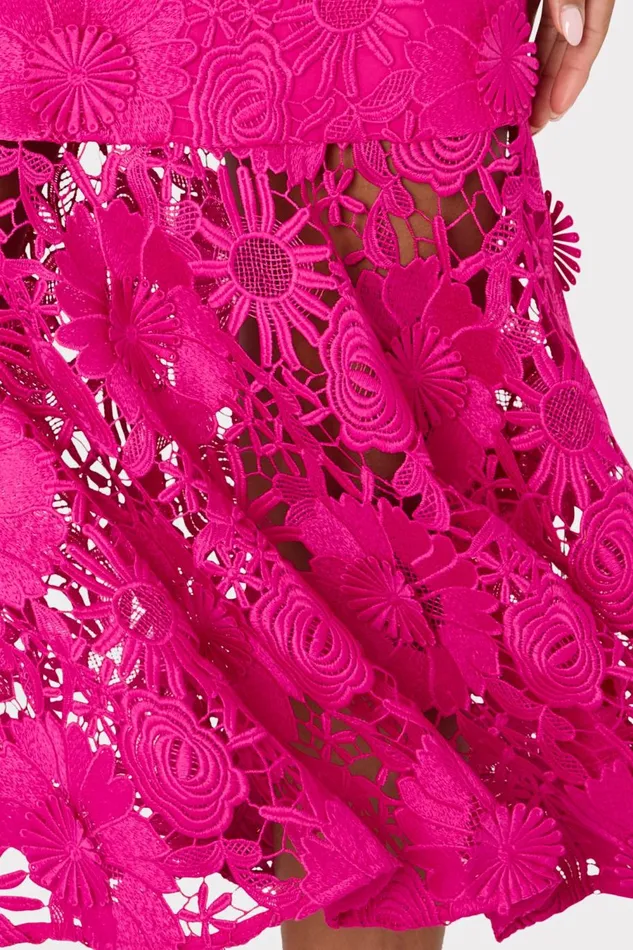Women Dresses Milly Tahlia Cady Lace Combo Dress Fuchsia Women Dresses Milly Tahlia Cady Lace Combo Dress Fuchsia