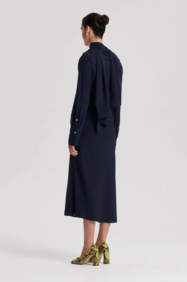 Women Dresses Scanlan Theodore CRAVAT DRESS NAVY Women Dresses Scanlan Theodore CRAVAT DRESS NAVY