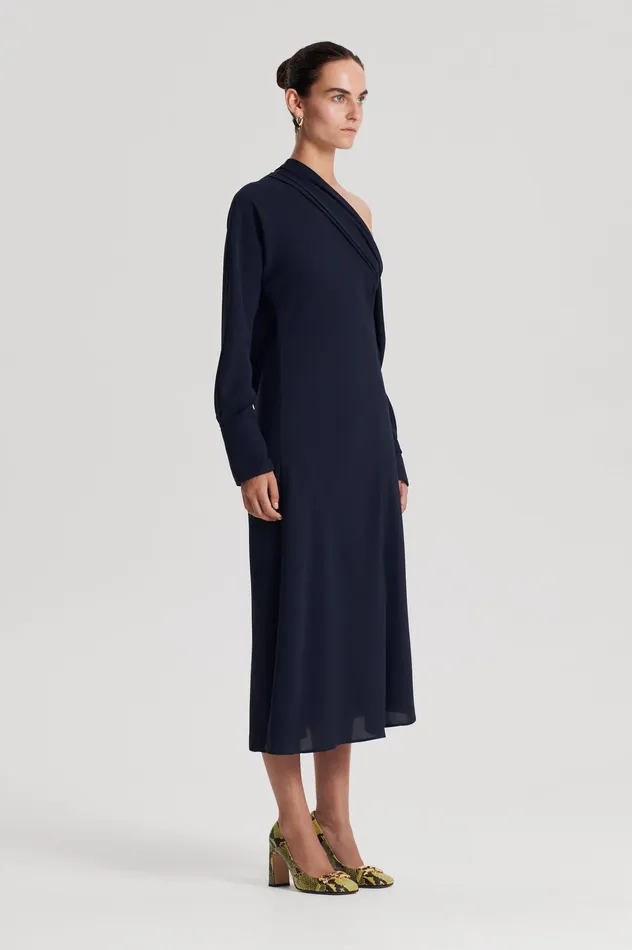 Women Dresses Scanlan Theodore CRAVAT DRESS NAVY Women Dresses Scanlan Theodore CRAVAT DRESS NAVY