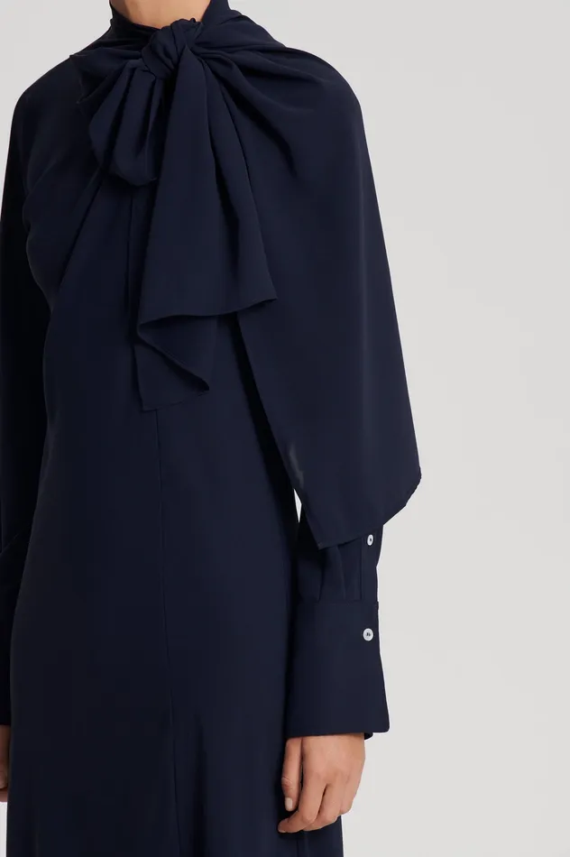Women Dresses Scanlan Theodore CRAVAT DRESS NAVY Women Dresses Scanlan Theodore CRAVAT DRESS NAVY