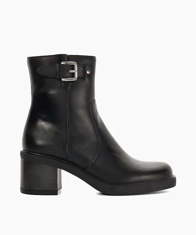 Women Dune London Ankle Boots Chunky Heel Ankle Boot Black