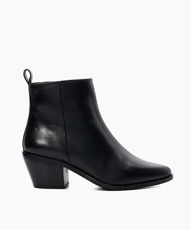 Women Dune London Ankle Boots Western Ankle Boots Black