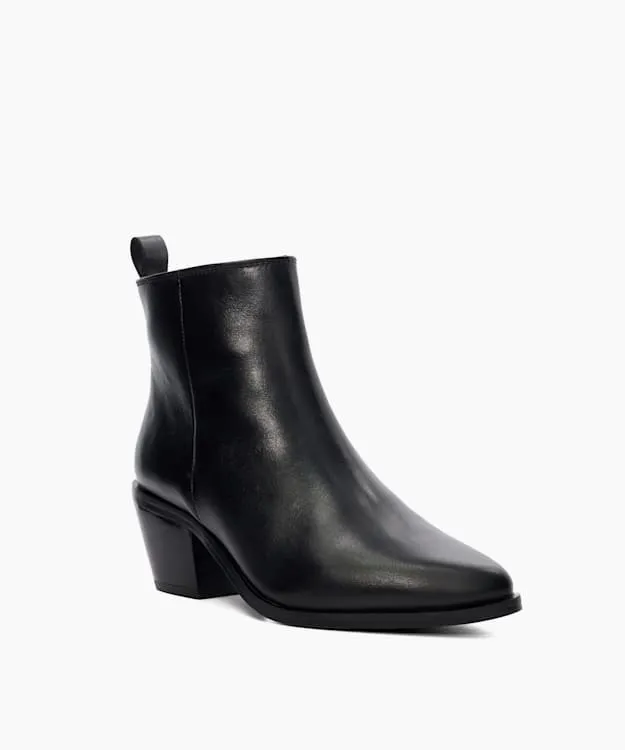 Women Dune London Ankle Boots Western Ankle Boots Black