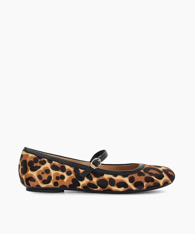 Women Dune London Ballet Pumps Mary Jane Ballet Flats Animal