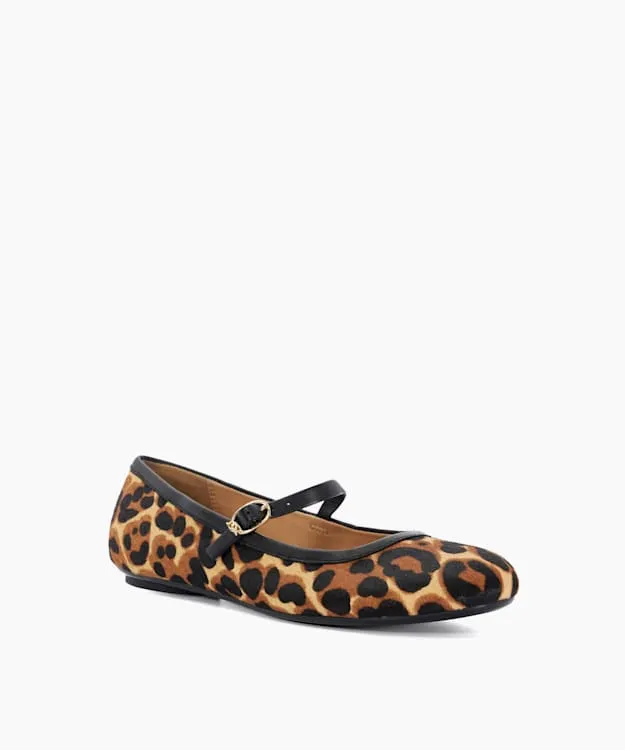 Women Dune London Ballet Pumps Mary Jane Ballet Flats Animal