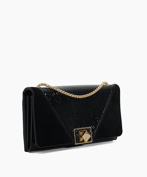 Women Dune London Black Handbags Chain Handle Shoulder Bag Black