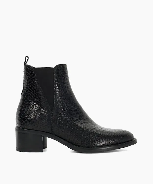 Women Dune London Chelsea Boots Casual Chelsea Ankle Boots Black Leather