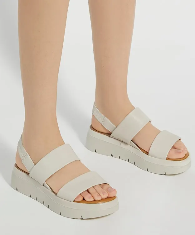 Women Dune London Chunky Sandals Padded Flatform Sandals Neutral