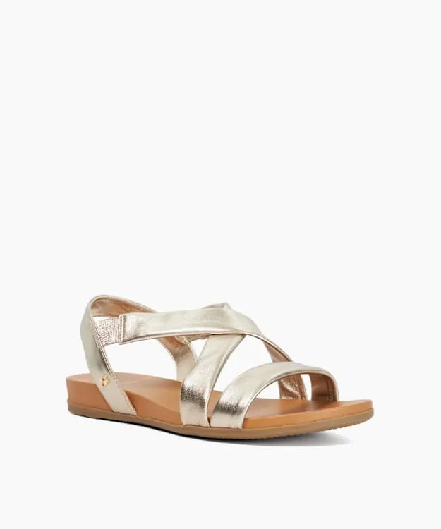 Women Dune London Flat Sandals Flat Sandals Metallic