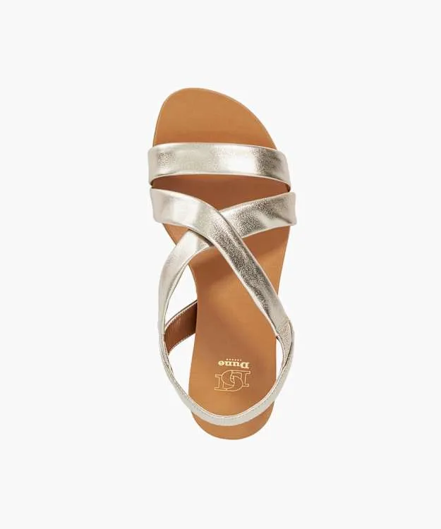 Women Dune London Flat Sandals Flat Sandals Metallic