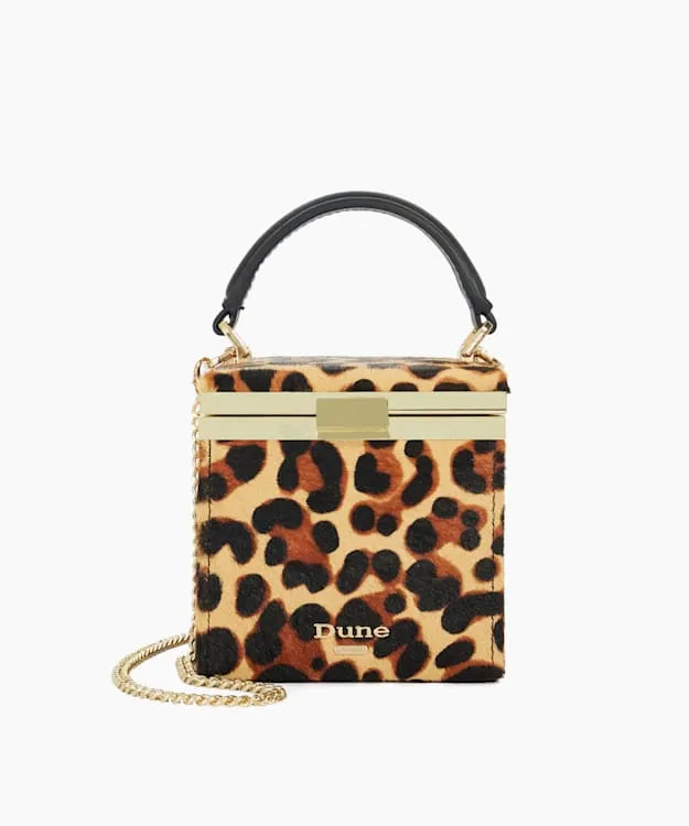 Women Dune London Handbags Structured Evening Micro Box Bag Animal