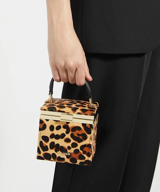 Women Dune London Handbags Structured Evening Micro Box Bag Animal