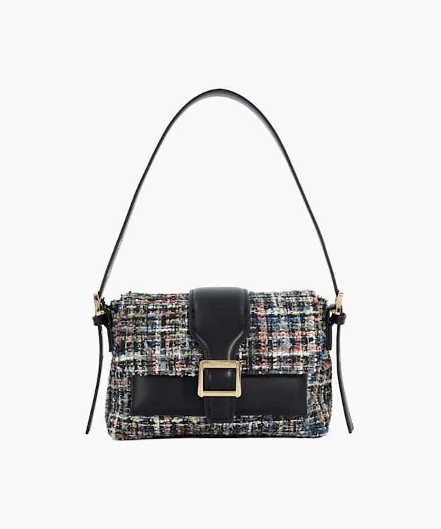 Women Dune London Handbags Winter Boucle Shoulder Bag Blue