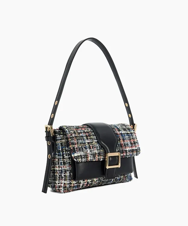 Women Dune London Handbags Winter Boucle Shoulder Bag Blue
