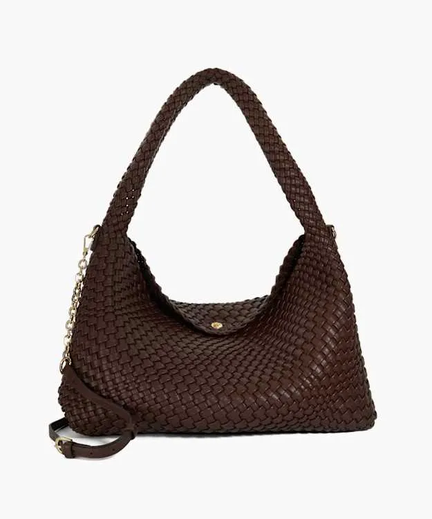 Women Dune London Handbags Woven Shoulder Bag Brown