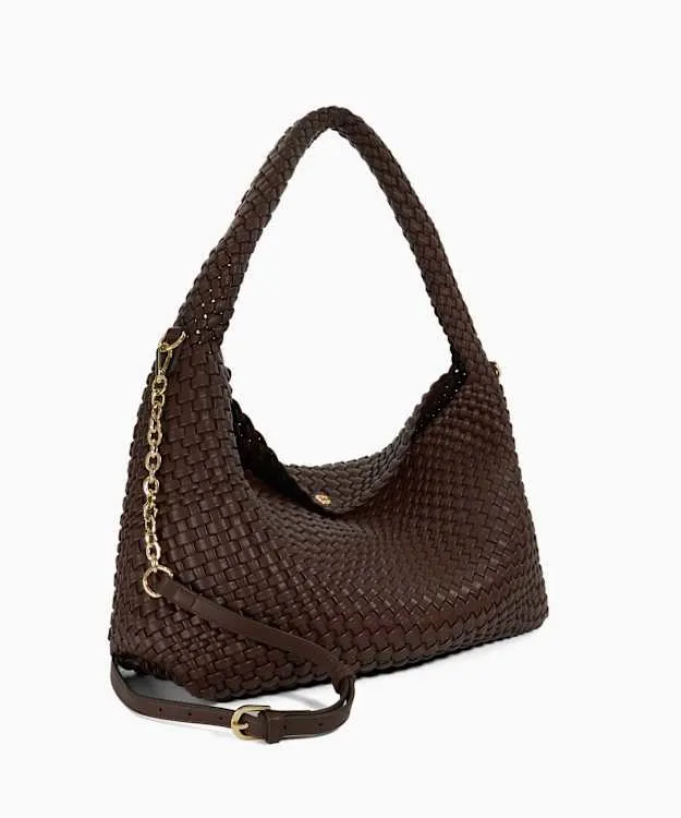 Women Dune London Handbags Woven Shoulder Bag Brown
