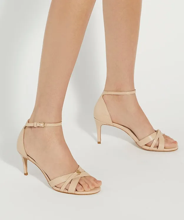 Women Dune London Heeled Sandals Multi Strap Open Toe Heel Sandals Pink