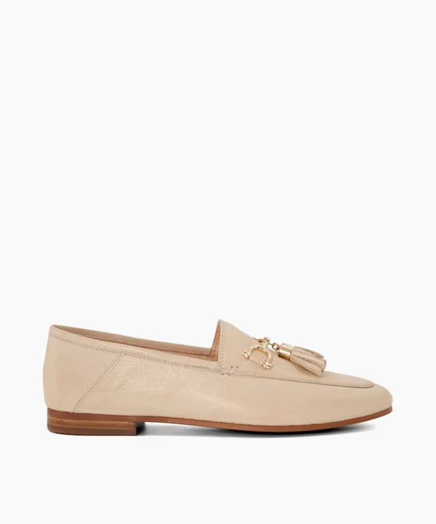 Women Dune London Loafers Tassel Trimmed Loafers Neutral