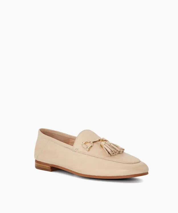 Women Dune London Loafers Tassel Trimmed Loafers Neutral