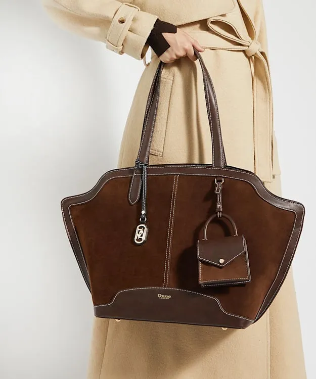 Women Dune London Tote Bags Grab Handle Day Bag Brown