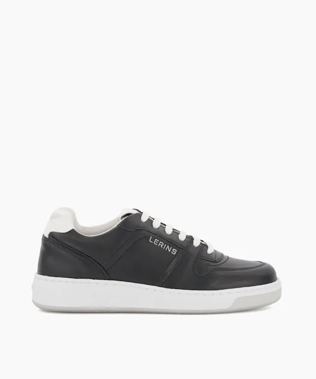 Women Dune London Trainers GrapeLeather LaceUp Trainers Black