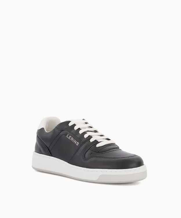 Women Dune London Trainers GrapeLeather LaceUp Trainers Black