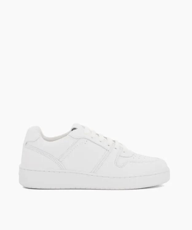 Women Dune London Trainers Leather LaceUp Trainers White Leather