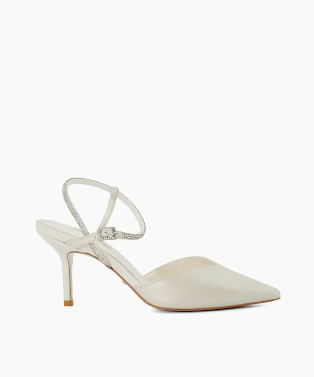 Women Dune London Wedding Shoes Open Wedding Courts White