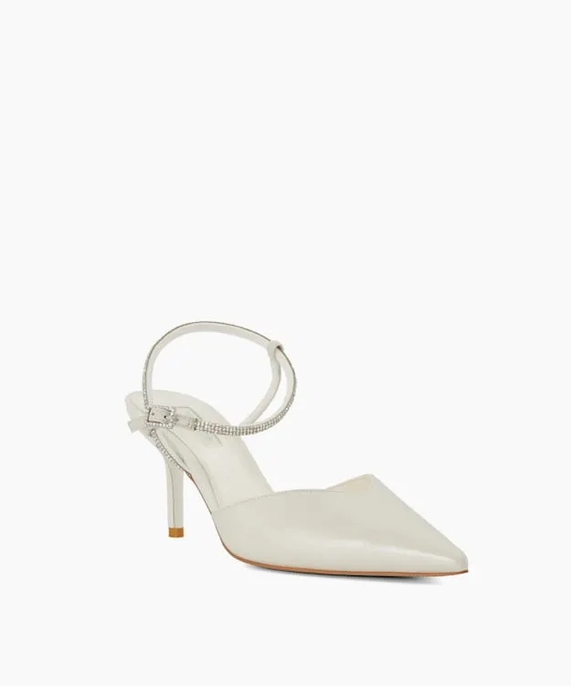 Women Dune London Wedding Shoes Open Wedding Courts White