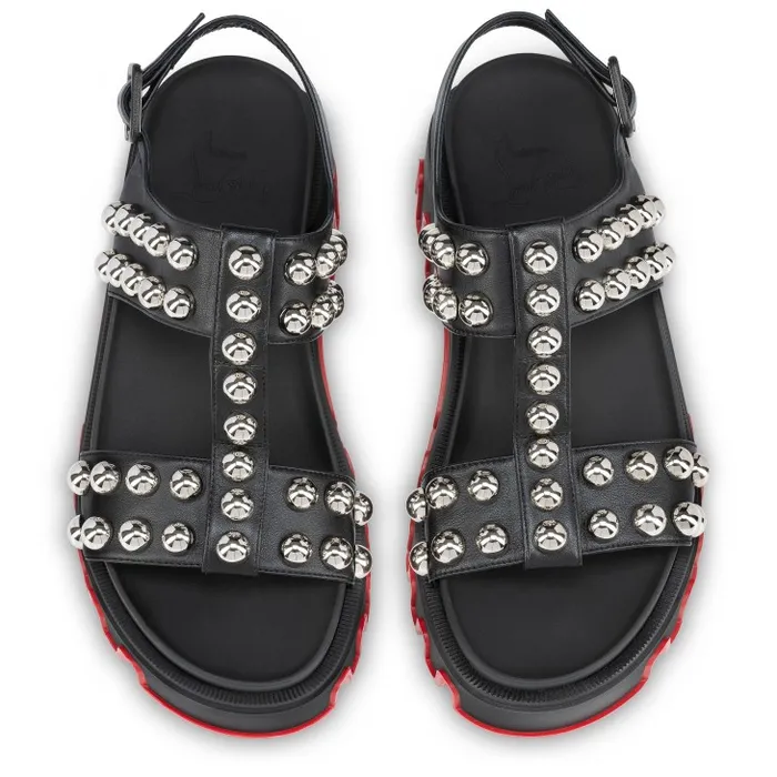 Women Duniclou Sandals 8211 Nappa Leather 8211 Black Christian Louboutin Platforms