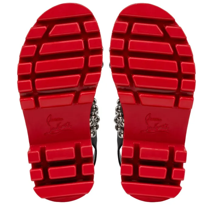 Women Duniclou Sandals 8211 Nappa Leather 8211 Black Christian Louboutin Platforms