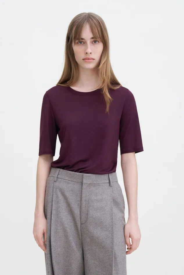 Women Elena Tee Burgundy Filippa K Tops