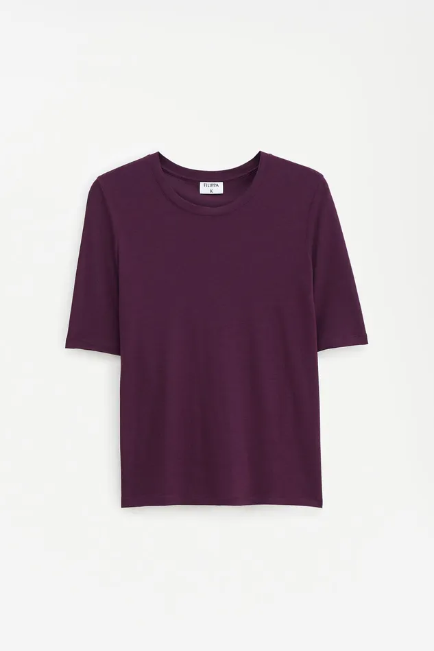 Women Elena Tee Burgundy Filippa K Tops