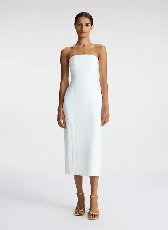 Women Elizabeth Strapless Midi Dress White ALC Dresses