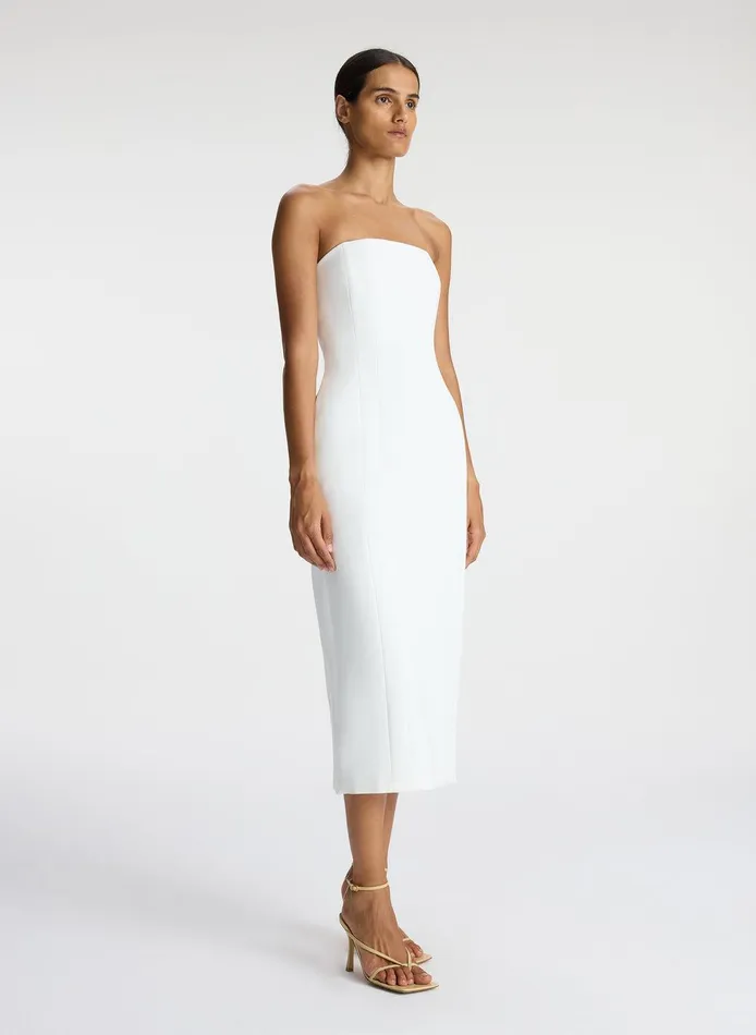 Women Elizabeth Strapless Midi Dress White ALC Dresses