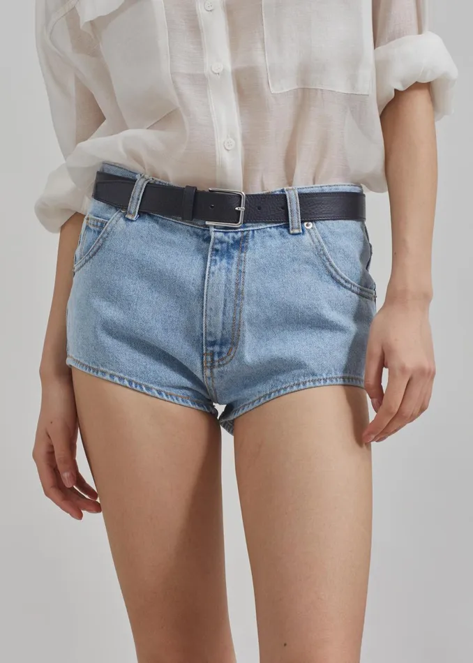 Women Erinne Denim Hot Pants 8211 Worn Wash The Frankie Shop Bottoms