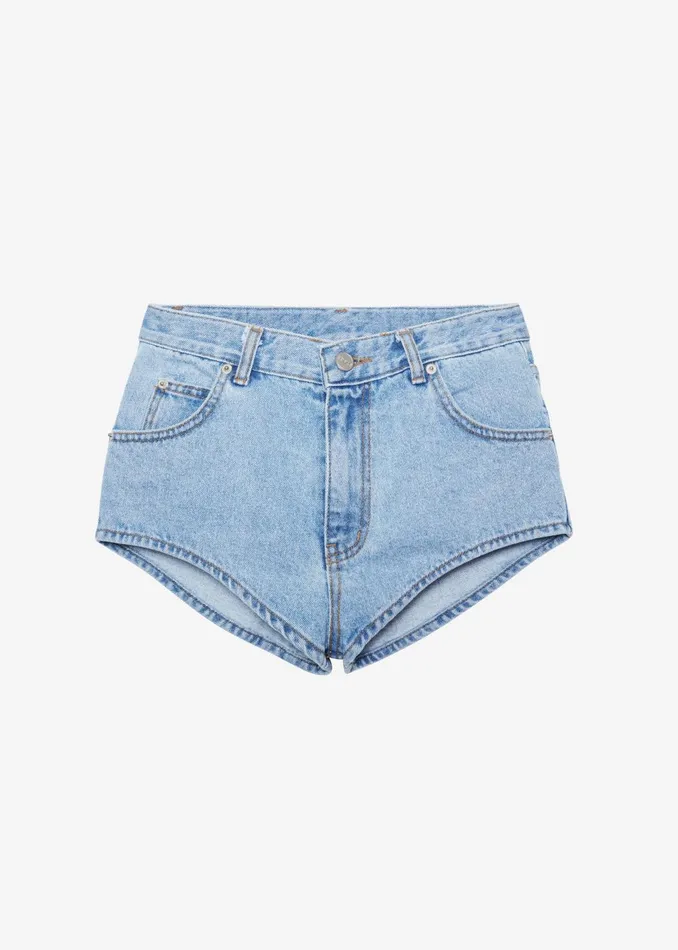 Women Erinne Denim Hot Pants 8211 Worn Wash The Frankie Shop Bottoms