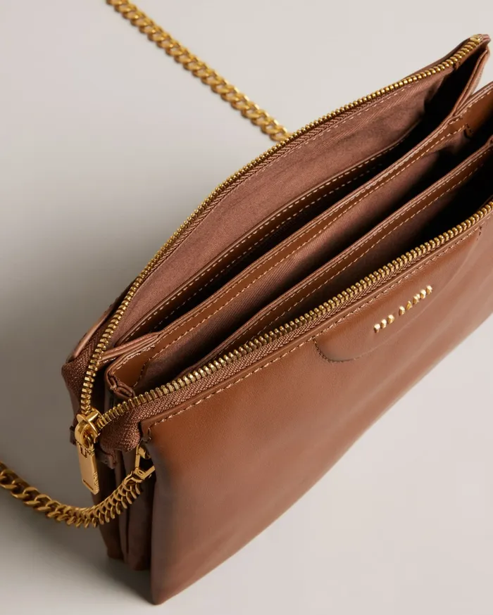 Women ESILLE 8211 Webbing Leather Cross Body Bag Brown Ted Baker Crossbody Bags Women ESILLE 8211 Webbing Leather Cross Body Bag Brown Ted Baker Crossbody Bags